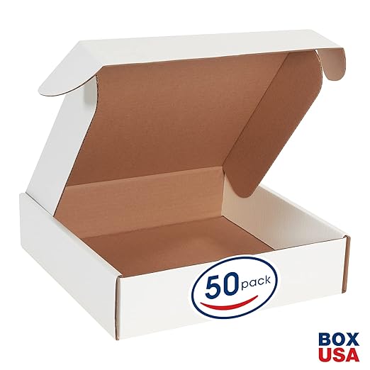 Box USA 12" Deluxe Shipping Boxes 12"L x 12"W x 3"H, Gifts or Bulk Business - Image 2