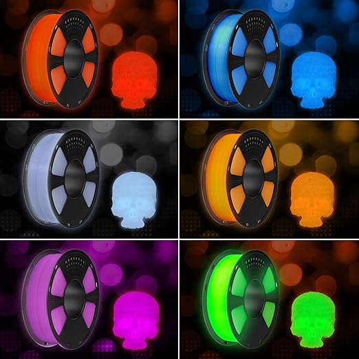 GEEETECH Glow in The Dark PLA Orange Yellow Filament, Neatly Wound 3D Printing - Image 3
