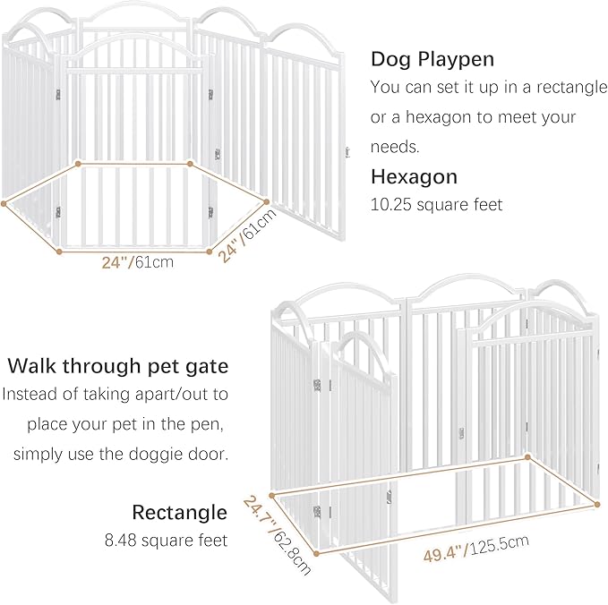 BHG Metal No-Assembly Freestanding Dog Gate - Image 5