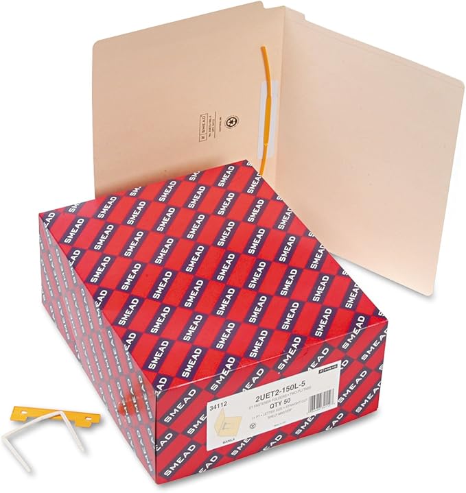 Smead End Tab Fastener File Folder, Shelf-Master® Reinforced Straight-Cut Tab - Image 2