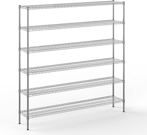 14" Deep x 72" Wide x 74" Height Wire Shelving Kit | 6-Tier | NSF Commercial by Regal+Altair