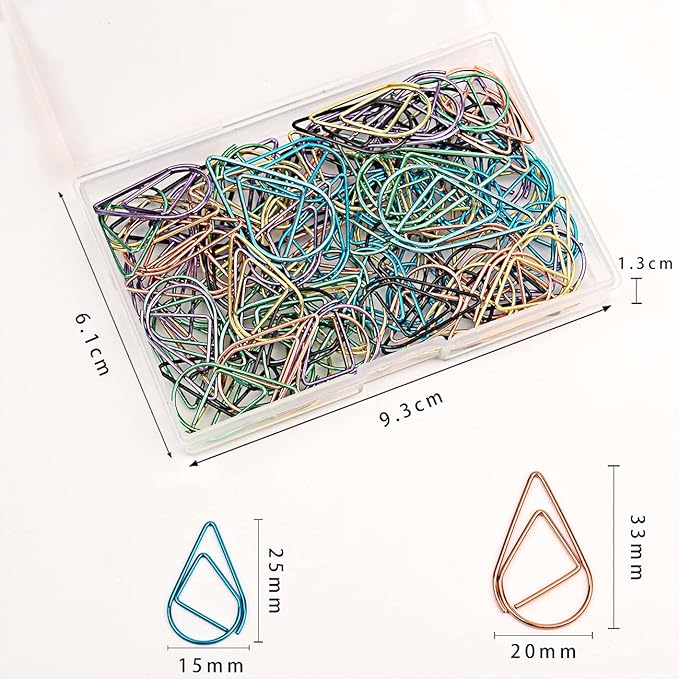 Multicolor Paperclips Metal Paper Clips Colored Paper Clamp Note Clips - Image 2