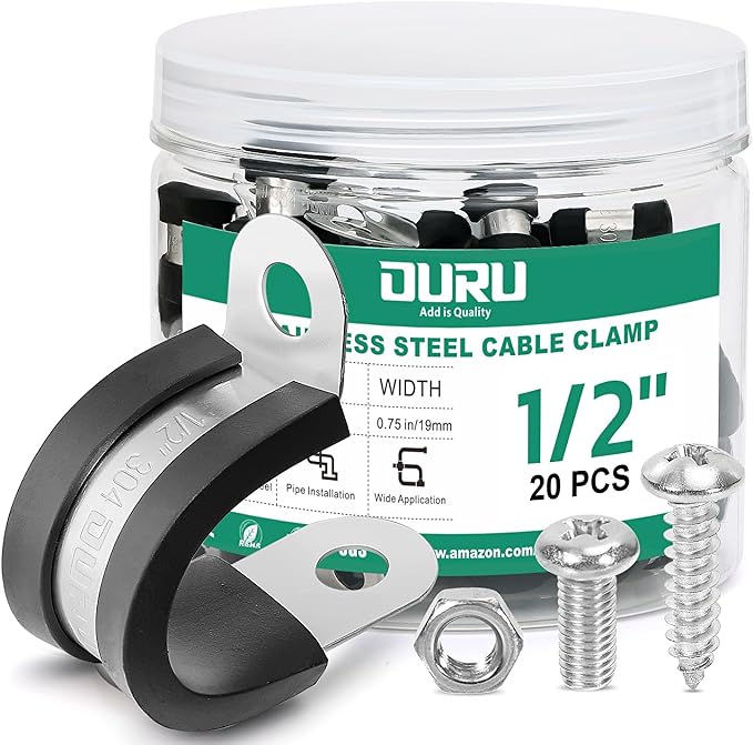 20PCS 1/2 Inch Cable Clamps by OURU