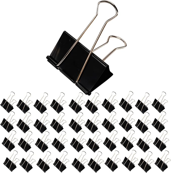 Jumbo Binder Clips 2.4 Inch, Extra Large Binder Clips 42 Pack, Heavy Duty by Aumsica
