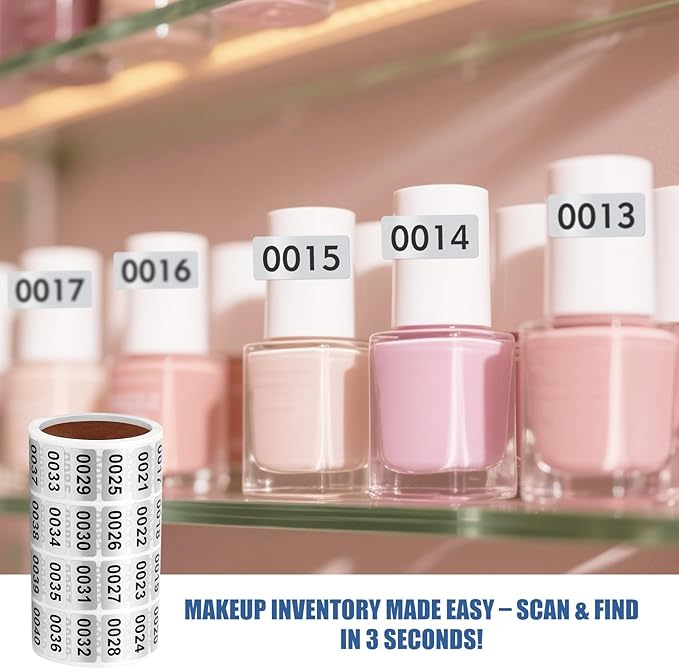 1-2000 Inventory Stickers, Waterproof Self-Adhesive Vinyl Number Stickers - Image 6