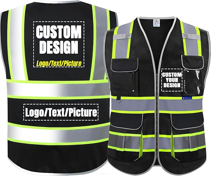BeautyWill Custom Logo Safety Vest Class2 High Visibility Reflective Vest by BeautyWill