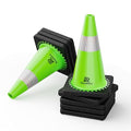 RoadHero 8 Pack Traffic Safety Cones 18 Inch by RoadHeroUS