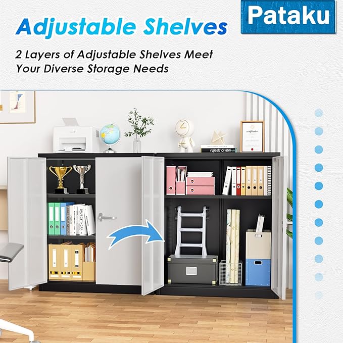 Pataku Metal Storage Cabinet, Garage Cabinet - Image 4