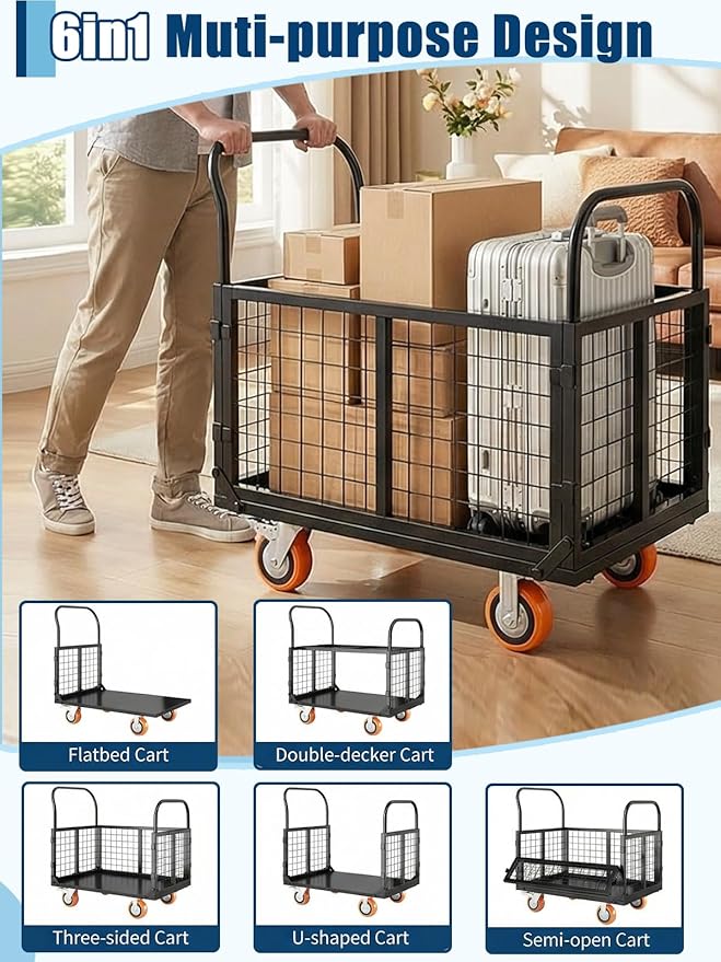 6-in-1 Platform Truck Cart - Image 3