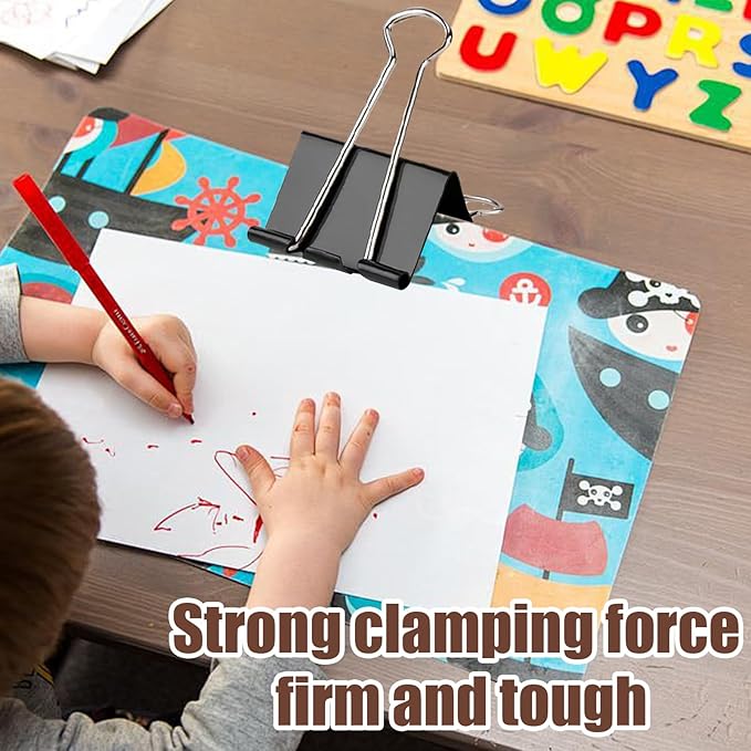 3 Inch Jumbo Binder Clips, Extra Large Binder Clips Heavy Duty Paper Clamps - Image 4
