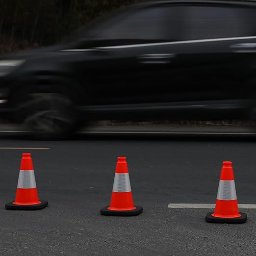 OrangeStar 8 Pack 12" Orange Traffic Safety Cones, PVC Parking Construction - Image 6