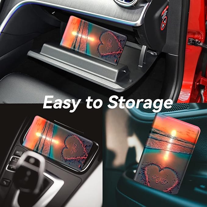 Car Registration and Insurance Holder, Leather Car Glove Box Organizer - Image 4