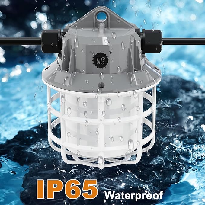 NS 50FT Construction String Lights 75W 7500LM LED String Work Lights Industrial - Image 4