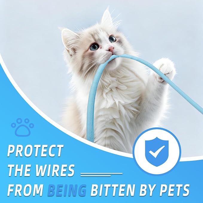 Automotive Wire Loom Tubing, Split Braided Cord Protectors from Pets No Chew - Image 5