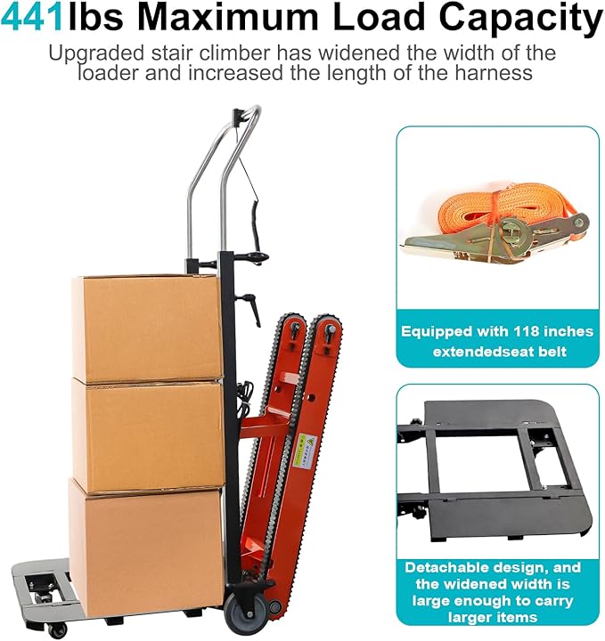 441lbs Electric Stair Climbing Hand Trucks Dolly - Image 2