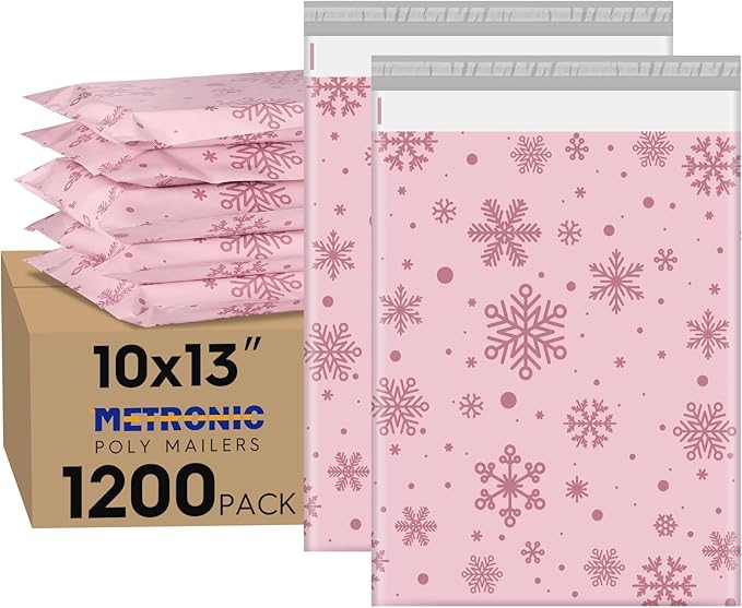 Metronic Christmas Poly Mailers 10x13" 1200pc Shipping Bags by METRONIC