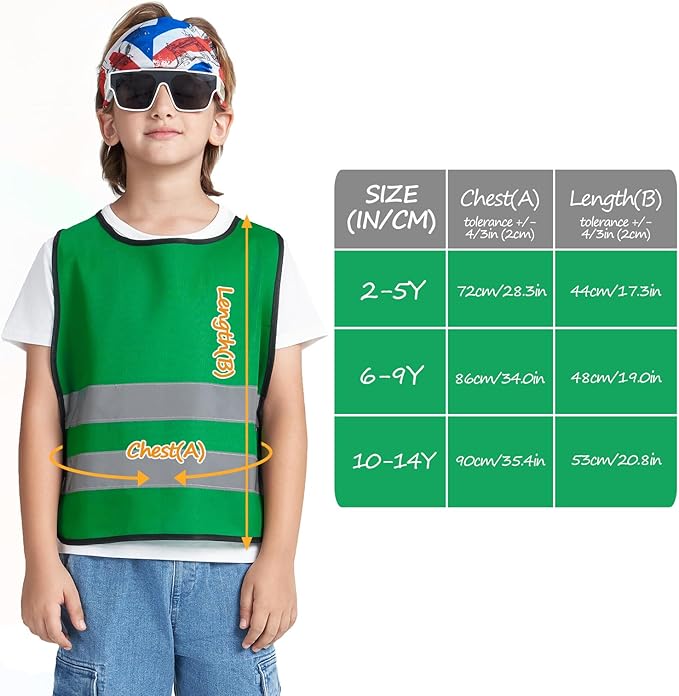 A-SAFETY Kids High Vis Reflective construction Safety vest customized LOGO - Image 5