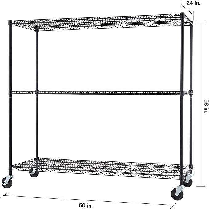 Trinity Basics 3-Tier Adjustable Wire Shelving - Image 3