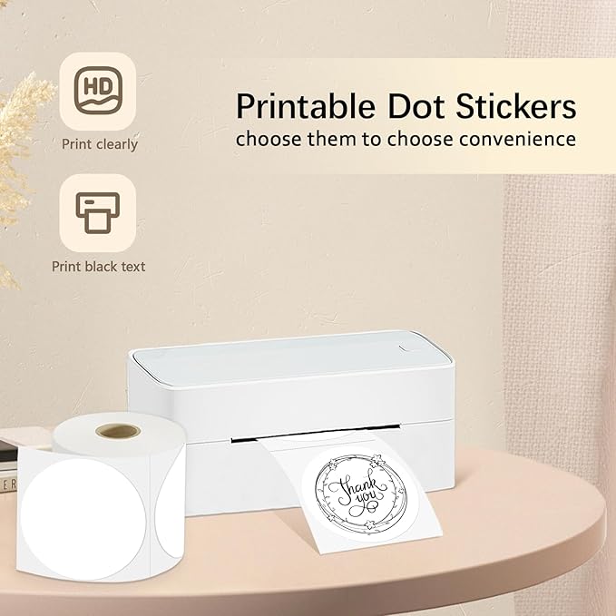 3 X 3 Inch Round Thermal Labels Circle Color Coding Labels Printable Waterproof - Image 2
