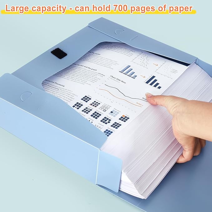 A4 Storage File Boxes Large Capacity Plastic Archives Cases - Image 5