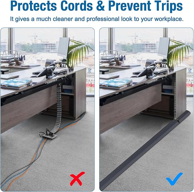 Eapele Floor Cord Cover 6.5ft Cord Covers - Image 7