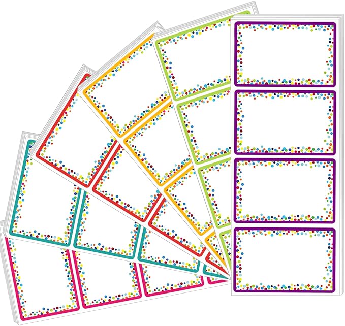 240 Pieces Decorative Colorful Name Tags by Yeachlaing