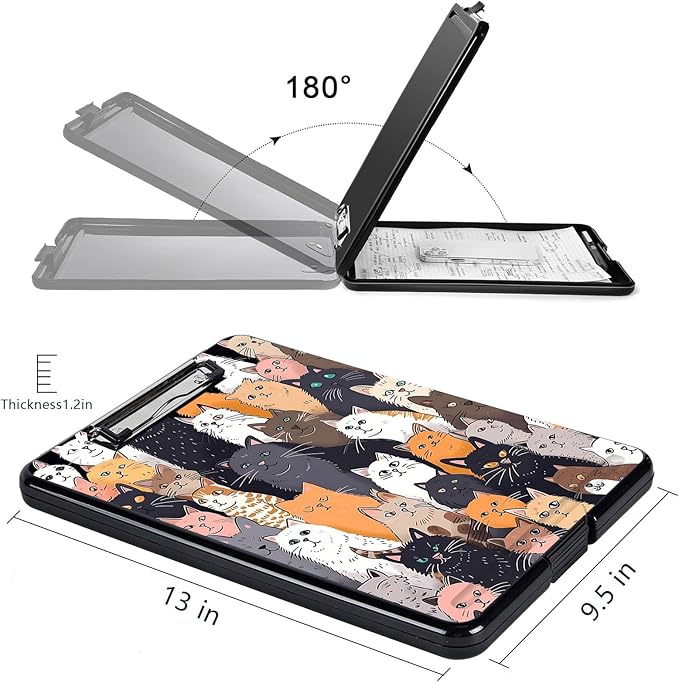 Clipboard with Storage, High Capacity Plastic Storage Clipboard with Low - Image 2