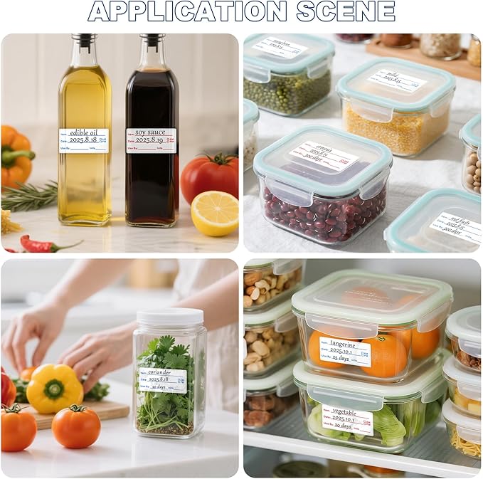 1200 Pieces Removable Food Labels Stickers, 2 Rolls 1x3 Inch Freezer Labels - Image 7