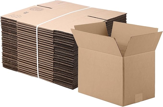The Boxery 4"x4"x12" Brown/Kraft Corrugated Cardboard Shipping Boxes 25-Pack | by TheBoxery