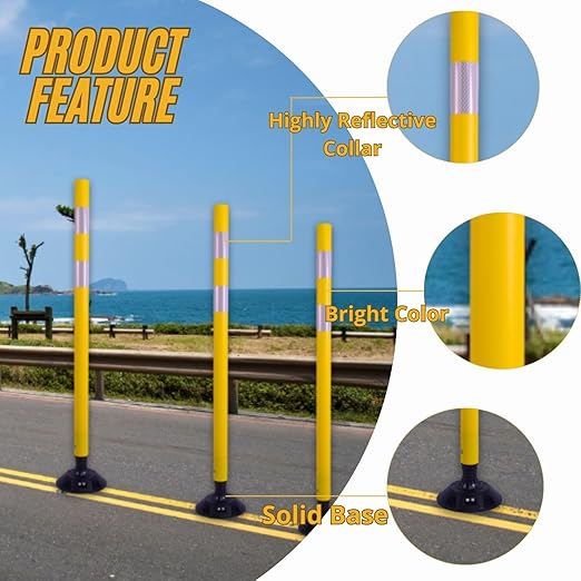 BESEA 8PCS 48" Traffic Delineator Posts - Image 3