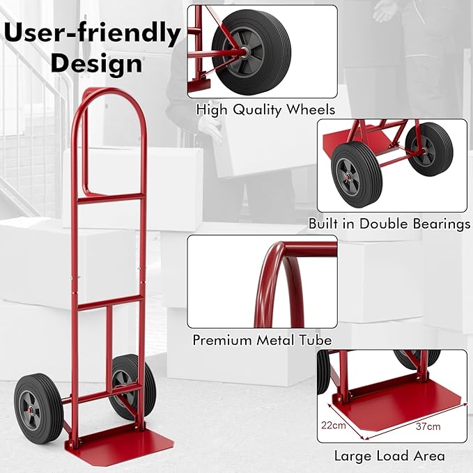 Goplus Hand Truck, P-Handle Hand Truck Dolly - Image 4