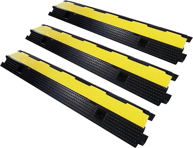 Cable Ramp Cable Protector Ramps Wire Hose Protective 1 Channel Traffic Rubber by YELACK