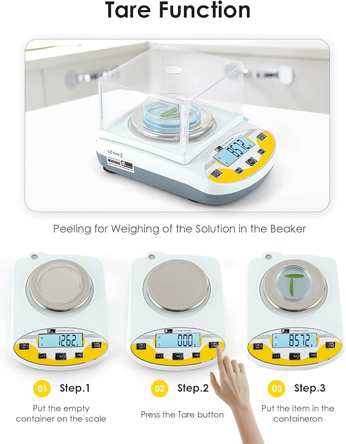 CGOLDENWALL Precision Lab Scale 500gX0.01g Analytical Electronic Balance - Image 4
