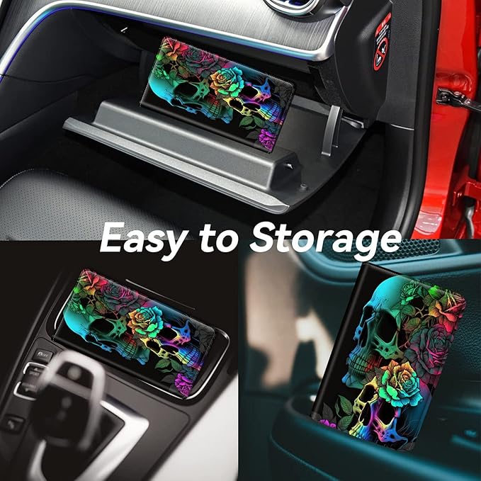 Car Registration and Insurance Holder, Leather Car Glove Box Organizer - Image 4