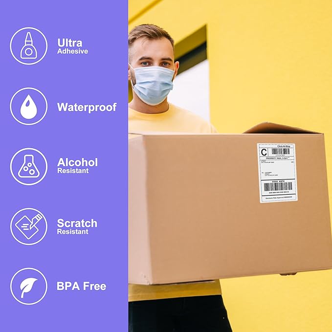 DGBDPACK Fanfold Direct Thermal Shipping Labels 4''x6'' 600 Labels/2 Stacks - Image 5