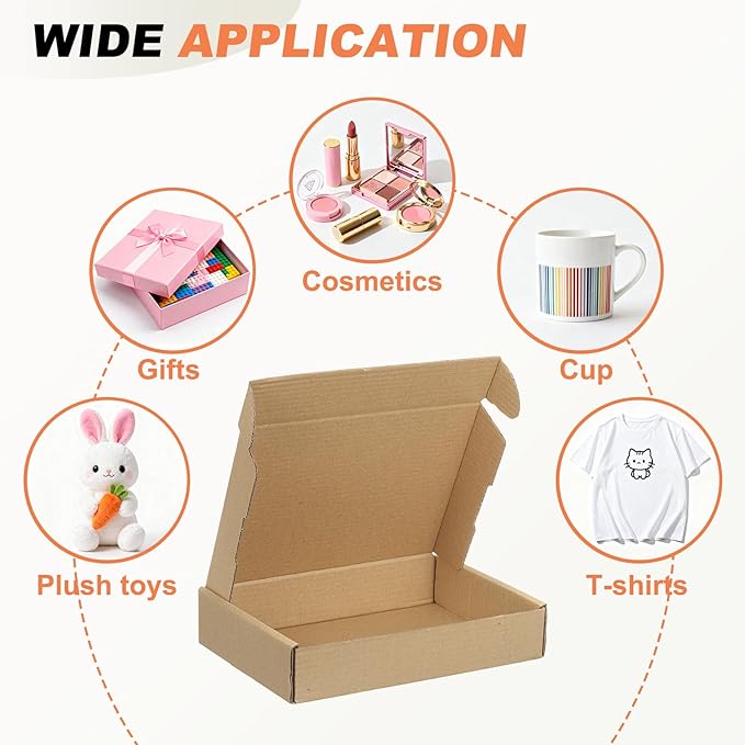 PATIKIL 8 x 6 x 1.6 Inch Shipping Boxes, 31 Pack Hard Corrugated Cardboard Box - Image 4