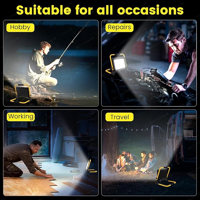 Waterproof Portable Flood Light 100W 10000 LM LED Work Light - Image 7
