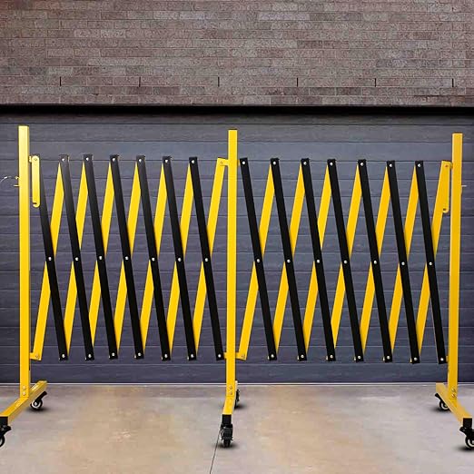 23FT Traffic Barricade with Casters, Metal Expandable Barricade, Folding - Image 6