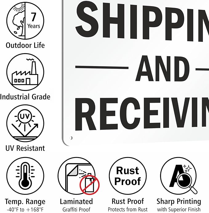 SmartSign-S-5803-AL-14 "Shipping And Receiving" Sign | 10" x 14" Aluminum - Image 7