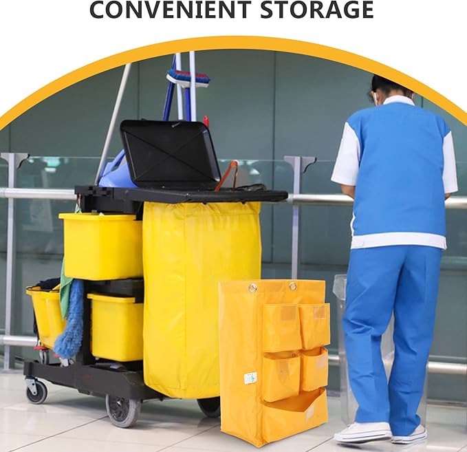 VALICLUD Replacement Waterproof Janitorial Cleaning Cart Bag - Image 8