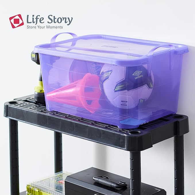 Life Story 6 Pack Light Duty Stackable Storage Bin, 55 Quart Home Organizer - Image 5