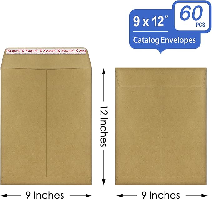 60 PCS 9x12 inches Security Catalog Envelopes Printable Self Seal Envelopes - Image 2