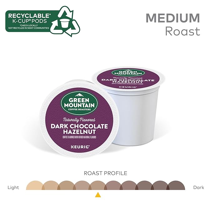 Green Mountain Coffee Roasters Dark Chocolate Hazelnut Coffee, Keurig Single - Image 4
