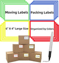 6" x 4" Large Moving Labels for Boxes, Packing Supplies for Moving Color Coded by Unknown