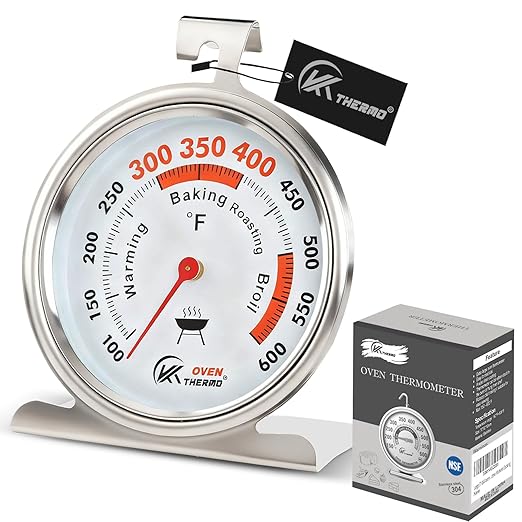 3.5" Oven Thermometer 100-600°F Kitchen Cooking Thermometer Instant Read by CloudHand