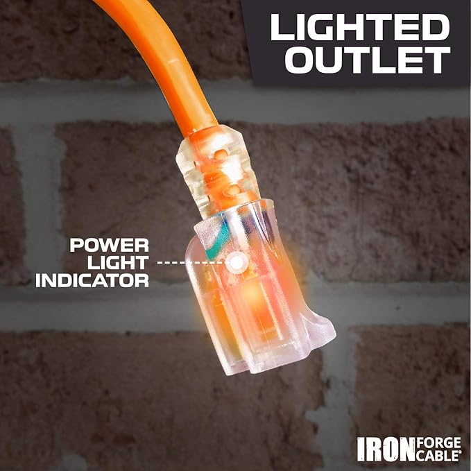 IRON FORGE CABLE 50 Ft Orange Extension Cord - Image 7
