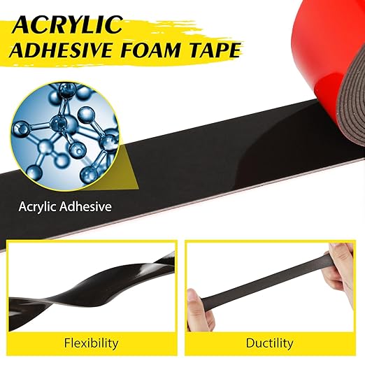 EMITEVER Double Sided Tape Heavy Duty, Acrylic Foam Mounting Tape 16.4FT X 1IN - Image 2