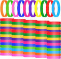 100 Pieces Colored Silicone Wristbands Bulk Rubber Bracelets, Plain Rubber by SpecializeinSolarLight
