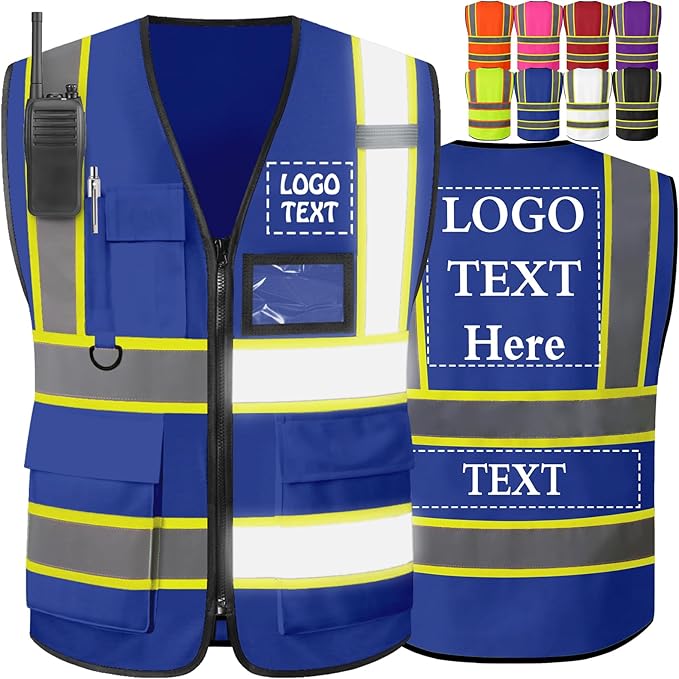 Custom Safety Vest High Visibility Customize Class 2 by YAEILOV