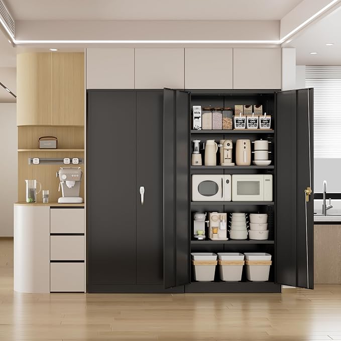 Pataku 71'' Metal Storage Cabinet, Garage Storage Cabinet - Image 8